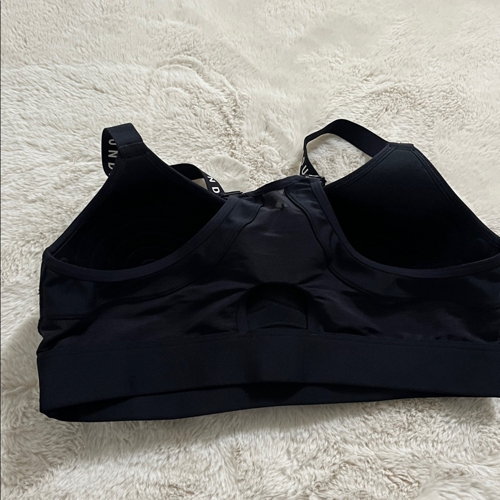 Under Armour Women's Midnight Black Sports Bra - Picture 4 of 7